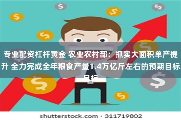 专业配资杠杆黄金 农业农村部：抓实大面积单产提升 全力完成全年粮食产量1.4万亿斤左右的预期目标