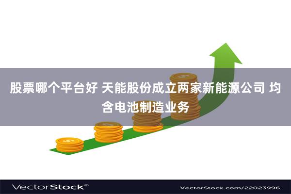 股票哪个平台好 天能股份成立两家新能源公司 均含电池制造业务