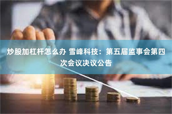 炒股加杠杆怎么办 雪峰科技：第五届监事会第四次会议决议公告